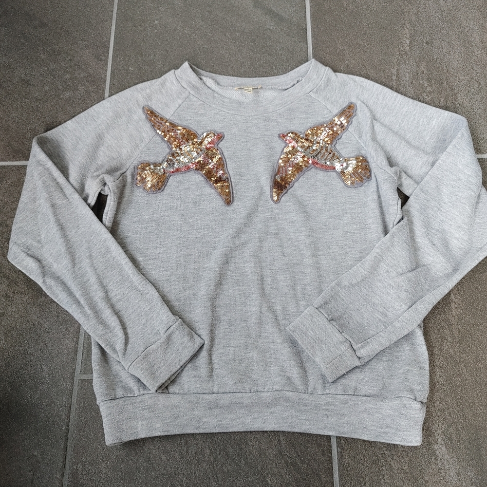 Grey Sequin Sweatshirt